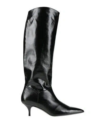 Guglielmo Rotta Woman Boot Black Size 7 Leather