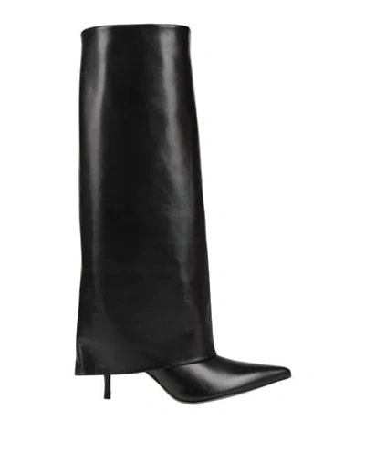 Guglielmo Rotta Woman Boot Black Size 7 Leather In Brown