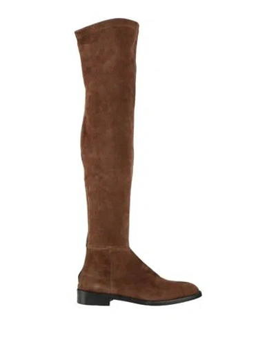 Guglielmo Rotta Woman Boot Brown Size 7 Leather