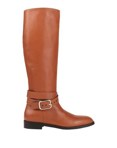 Guglielmo Rotta Woman Boot Tan Size 6 Leather In Brown