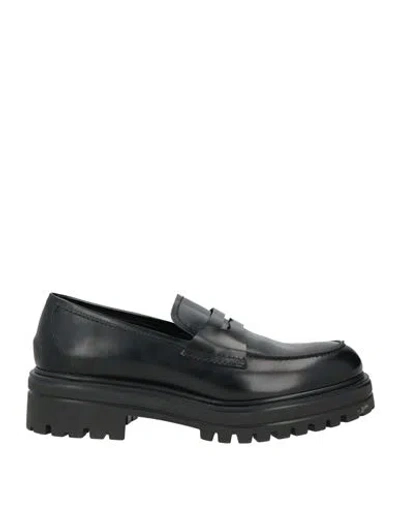Guglielmo Rotta Woman Loafers Black Size 8 Leather