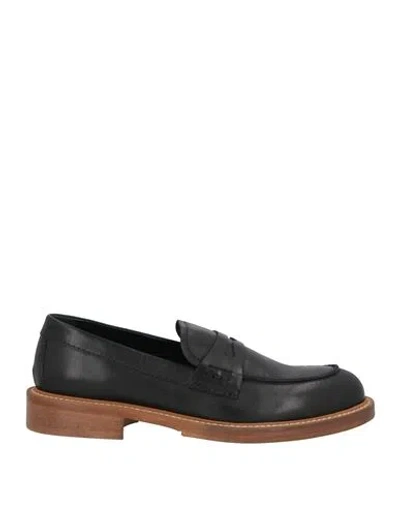 Guglielmo Rotta Woman Loafers Black Size 9 Leather