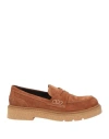 Guglielmo Rotta Woman Loafers Brown Size 7 Leather In Brown