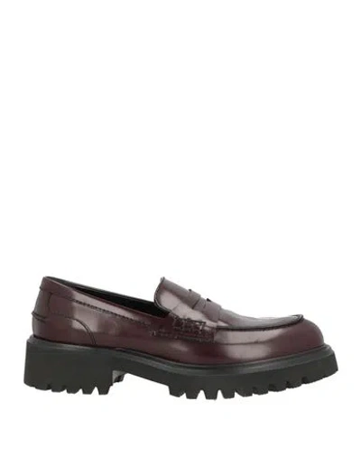 Guglielmo Rotta Woman Loafers Burgundy Size 10 Leather