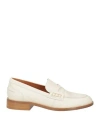 Guglielmo Rotta Woman Loafers Cream Size 7.5 Calfskin