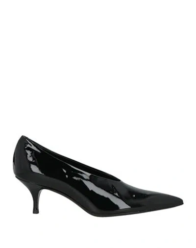 Guglielmo Rotta Woman Pumps Black Size 7 Leather