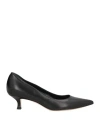 Guglielmo Rotta Woman Pumps Black Size 7.5 Leather