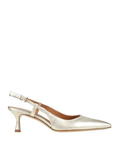 Guglielmo Rotta Woman Pumps Platinum Size 7 Leather