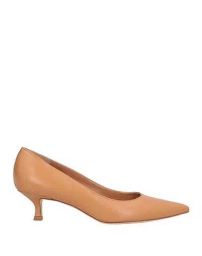 Guglielmo Rotta Woman Pumps Tan Size 6.5 Leather