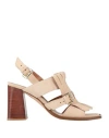Guglielmo Rotta Woman Sandals Beige Size 8 Leather In Beige