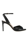 Guglielmo Rotta Woman Sandals Black Size 8 Leather In Black