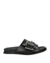 Guglielmo Rotta Woman Sandals Black Size 7 Leather