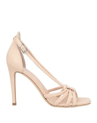 Guglielmo Rotta Woman Sandals Blush Size 8 Leather In Pink