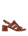 Guglielmo Rotta Woman Sandals Brown Size 6 Leather