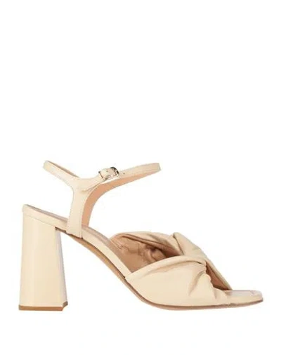 Guglielmo Rotta Woman Sandals Ivory Size 8 Leather In White