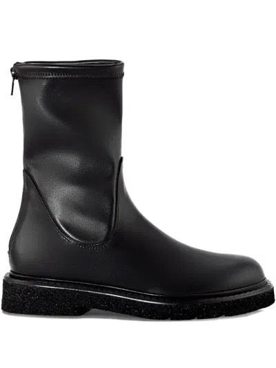 Guglielmo Rotta Zip-fastening Leather Boots In Black
