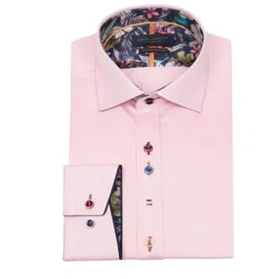 Guide London Leafy Charm L/s Plain Shirt In Pink