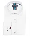 Guide London Men's Plain But Not Plain Shirt In White Multi Colors In White