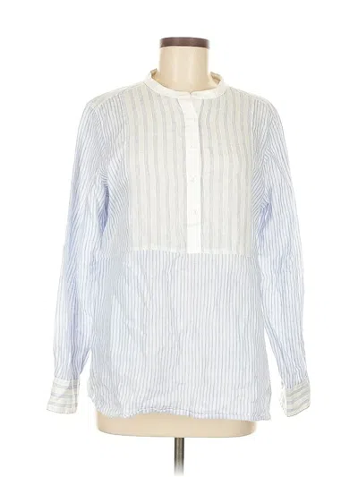 Pre-owned Guideboat Co. Long Sleeve Blouse In Blue