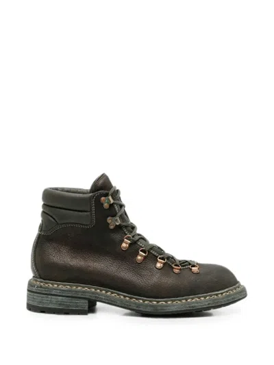 Guidi 19m Leather Hiking Boots In Red