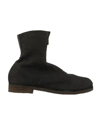 Guidi 210bp Front Zipper And Bare Boots In Black