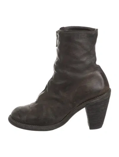 Pre-owned Guidi 3006fz Leather Combat Boots In Brown
