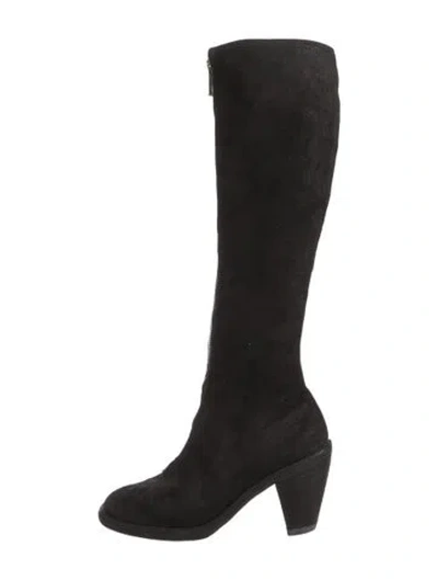 Pre-owned Guidi 3010fz Suede Boots In Black