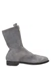 Guidi 'mid-calf Round Toe Boots Stitching' In Gray