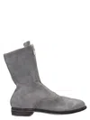 Guidi 'mid-calf Round Toe Boots Stitching' In Gray