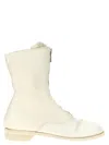 Guidi Women 310 Front Zip Military Boot In White