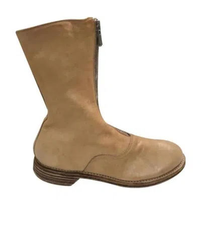 Guidi 310 Front Zipper Boots In Brown