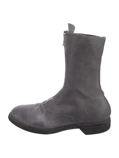 Pre-owned Guidi 310 Leather Combat Boots In Black