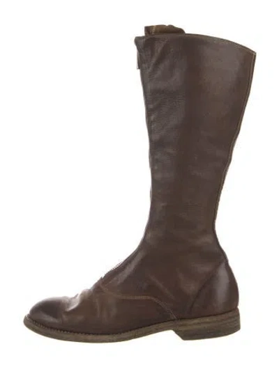 Pre-owned Guidi 310 Leather Riding Boots In Brown