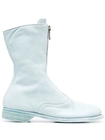 Guidi 310 Zip-up Ankle Boots In White
