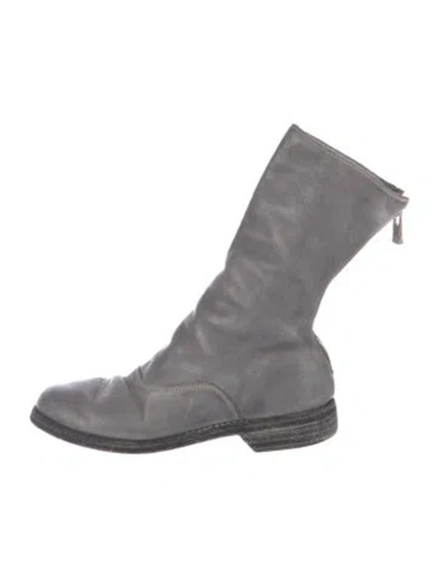 Pre-owned Guidi 311 Leather Combat Boots In Gray