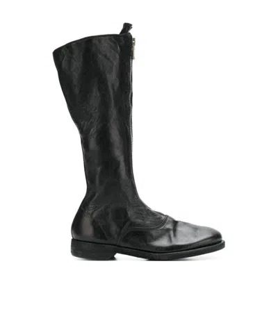 Guidi 410 Zipper Boots In Black