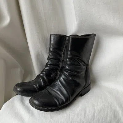 Pre-owned Guidi 698 Side Zipped Boots In Black