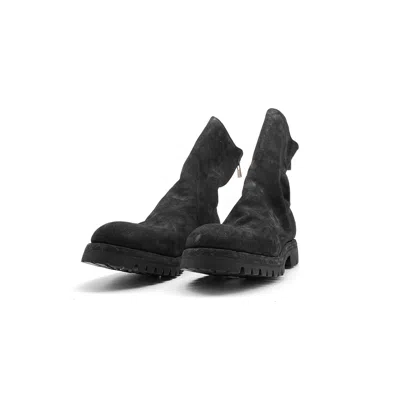 Pre-owned Guidi 788v Horse Reverse Leather Boots In Black