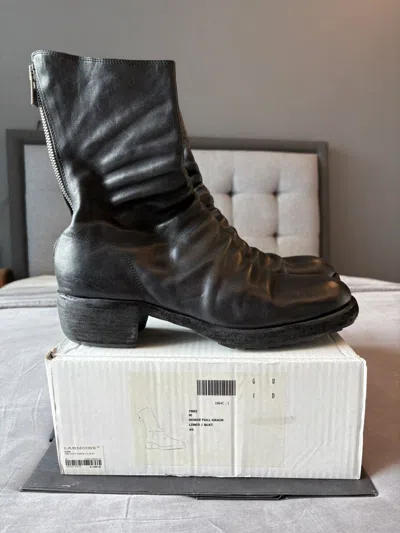 Pre-owned Guidi 788z Backzip Boots In Black