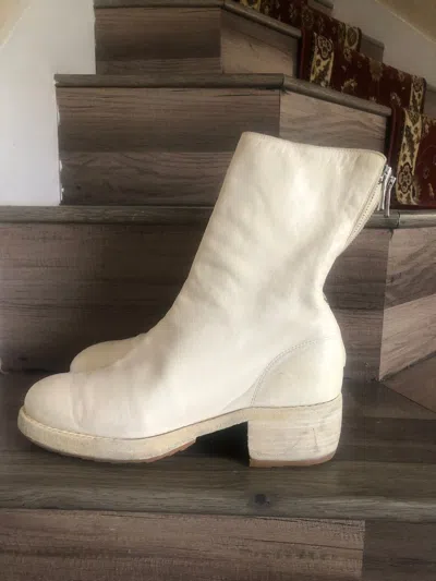 Pre-owned Guidi 788z Boots In White