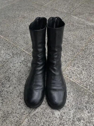 Pre-owned Guidi 788z Horse Leather Boots In Black
