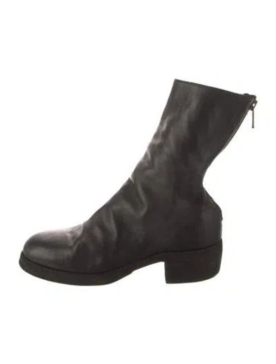 Pre-owned Guidi 788z Leather Combat Boots In Black