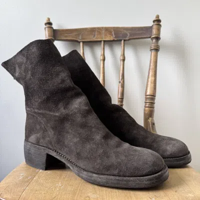 Pre-owned Guidi 788z Reverse Pony Hair Suede Back Zip Boots