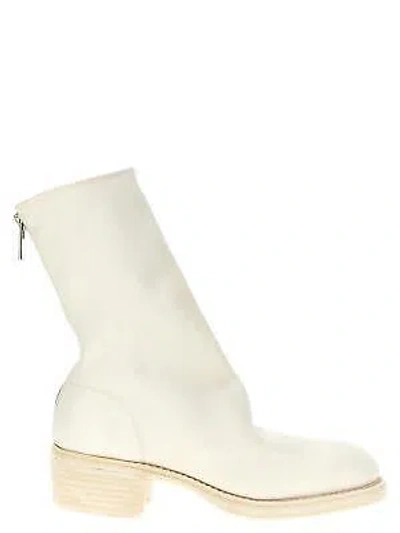 Pre-owned Guidi '788zx' Ankle Boots In White