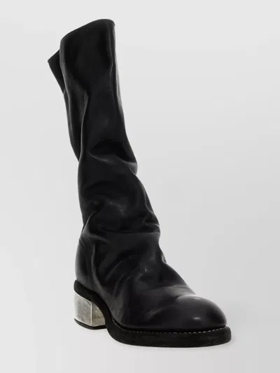 Guidi '789zix' Ankle Boots Metallic Heel In Black