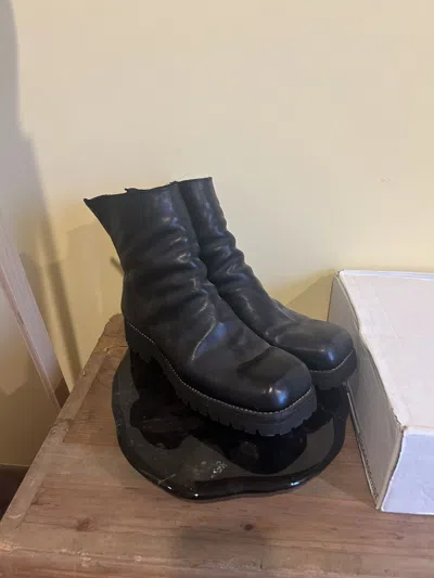 Pre-owned Guidi 79086v Vibram Lug Sole Eu 45 Shoes In Black