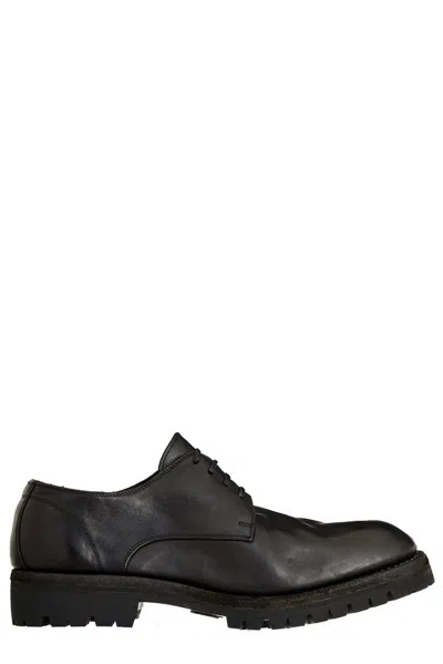 Guidi 792v Lace-up Leather Derby Shoes In Black