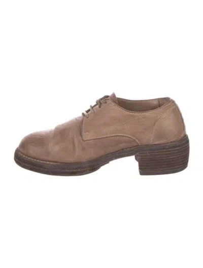Pre-owned Guidi 792z Leather Oxfords In Neutral