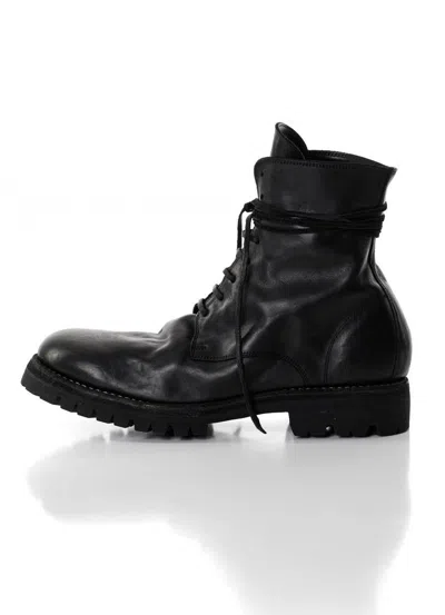 Pre-owned Guidi 795v Horse Leather Boots In Black