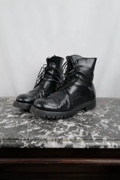 Pre-owned Guidi 795v Vibram Sole Shoes In Black